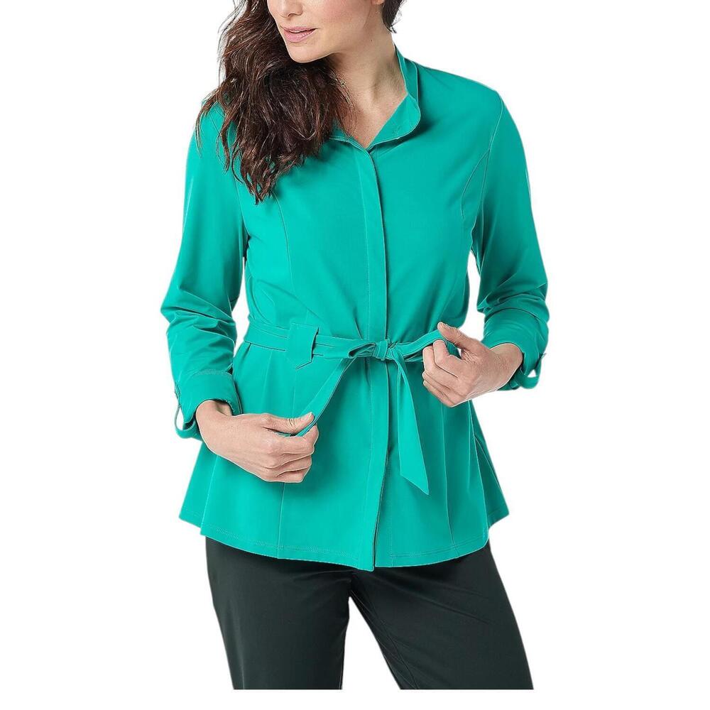 AmberNoon II by Dr. Erum Ilyas SunKnit Jacket Bright Teal - Regular